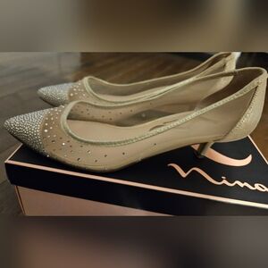 Elegant Nina Silver Heels